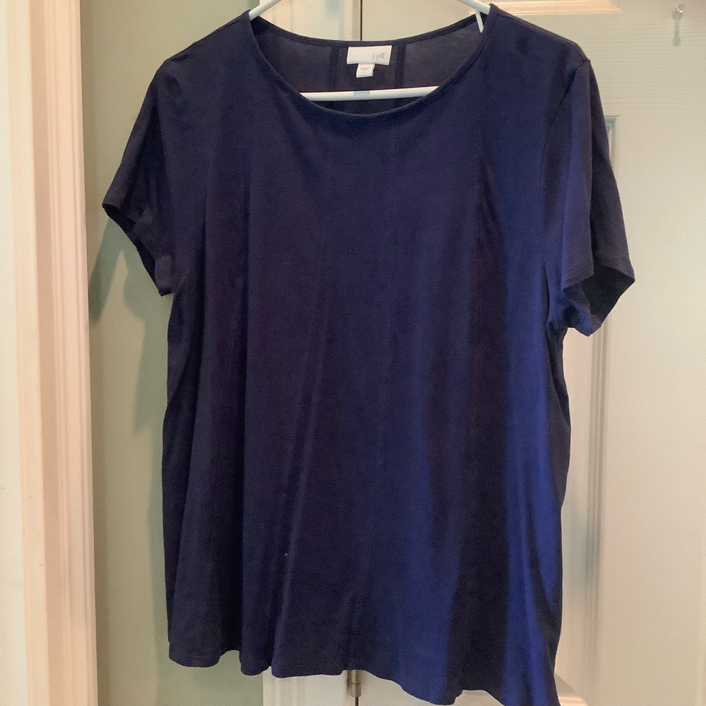 J. Jill Blue Relaxed Short Sleeve T-Shirt